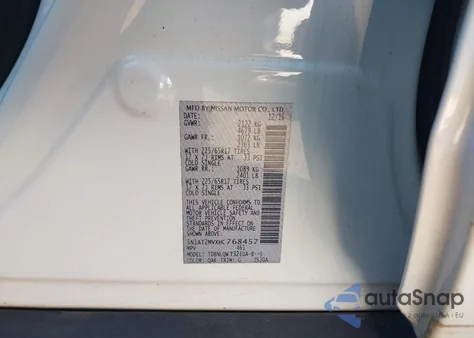 2017 Nissan Rogue Sv z USA, uszkodzony, nr VIN 5N1AT2MVXHC768457